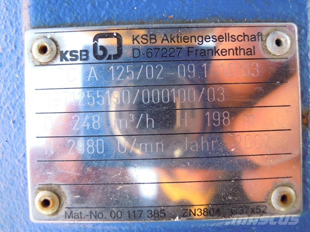 KSB MTC 125/02 مضخات المياه