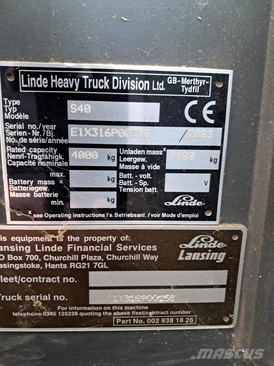 Linde S 40 Γερανοί πλευρικής φόρτωσης εμπορευματοκιβωτίων