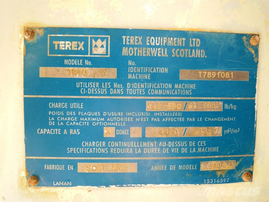 Terex TR70 Minidumpperit