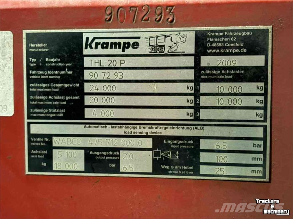 Krampe THL20P Remolques portacontenedores