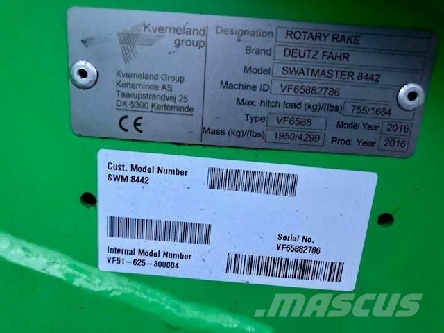 Deutz-Fahr Swatmaster 8442 Hark Egyéb mezőgazdasági gépek