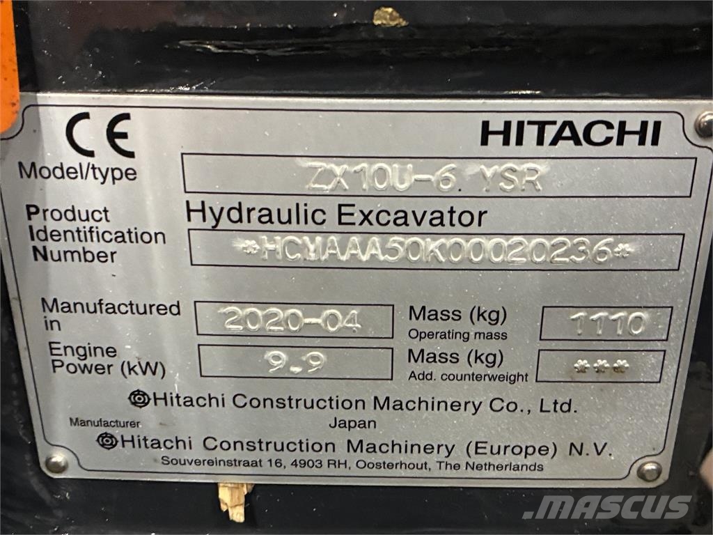 Hitachi ZX10U-6 Otra maquinaria agrícola