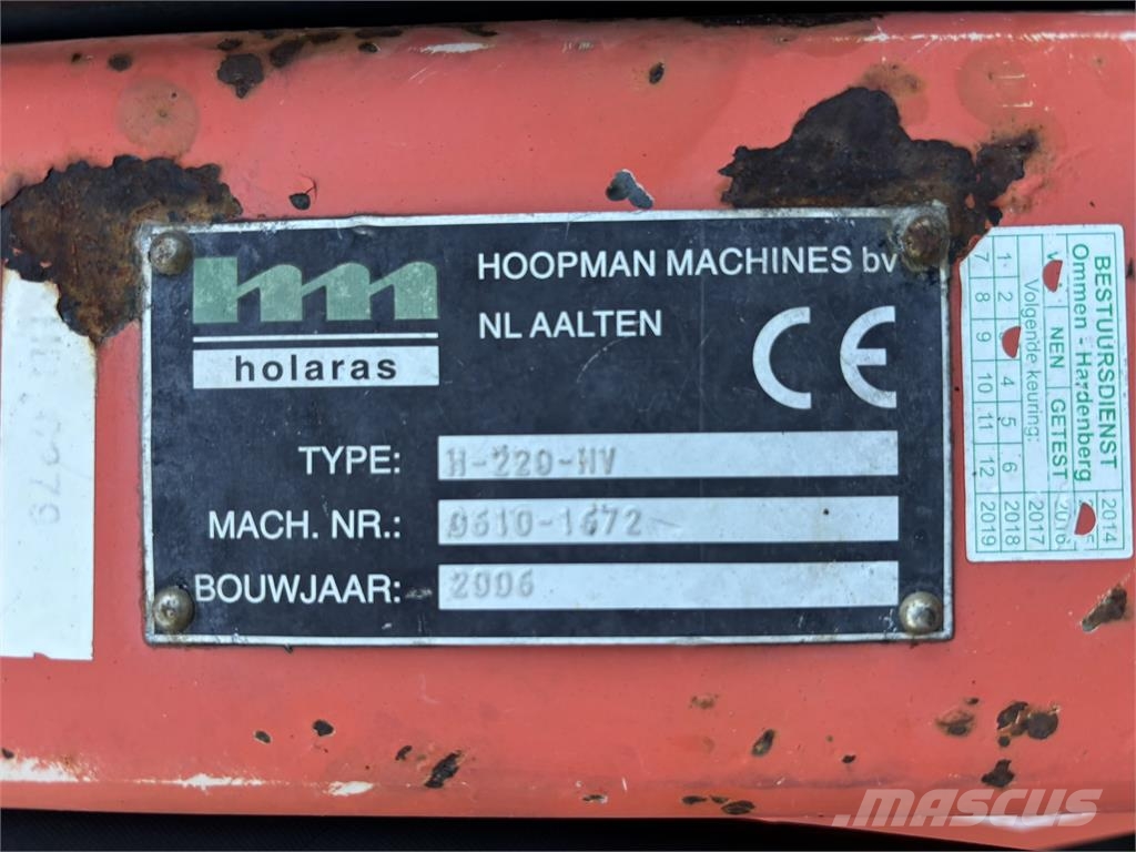 Holaras Front Veegmachine H-220-HV Lantbruk - Övrigt