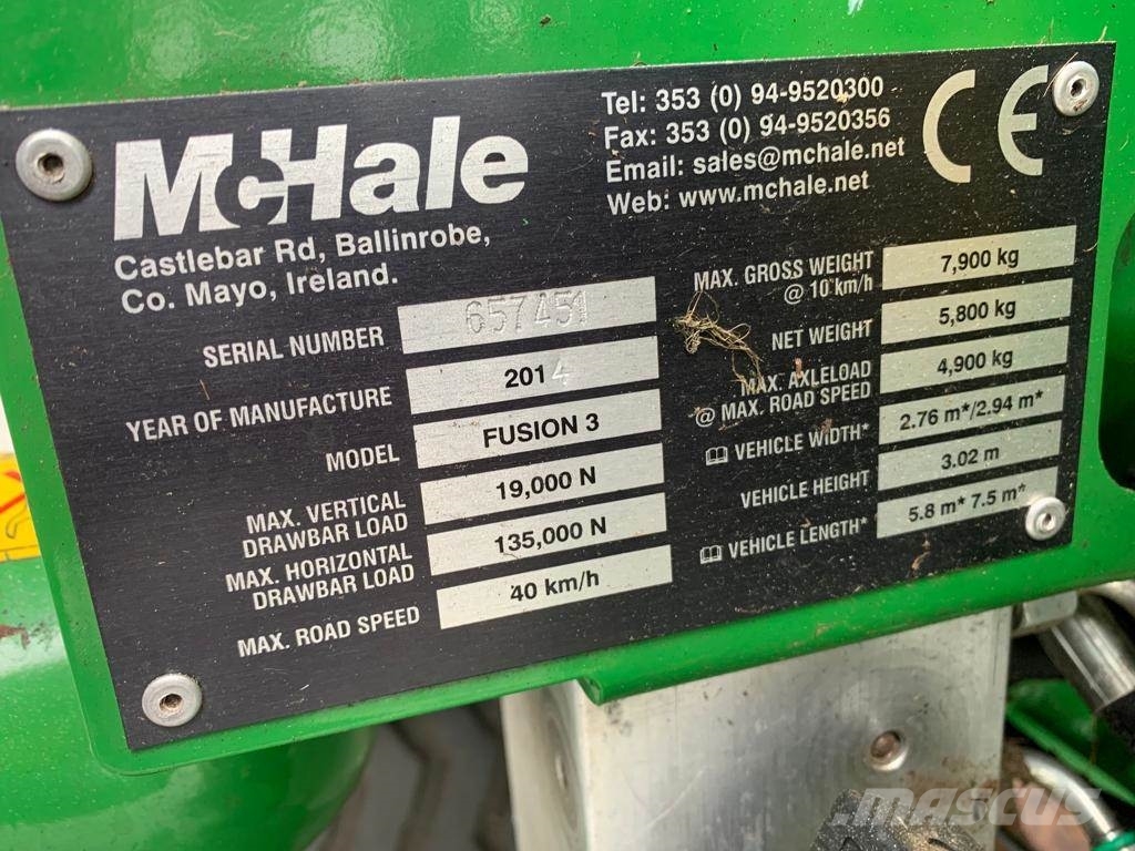 McHale Fusion 3 Plus Pers Kombajni