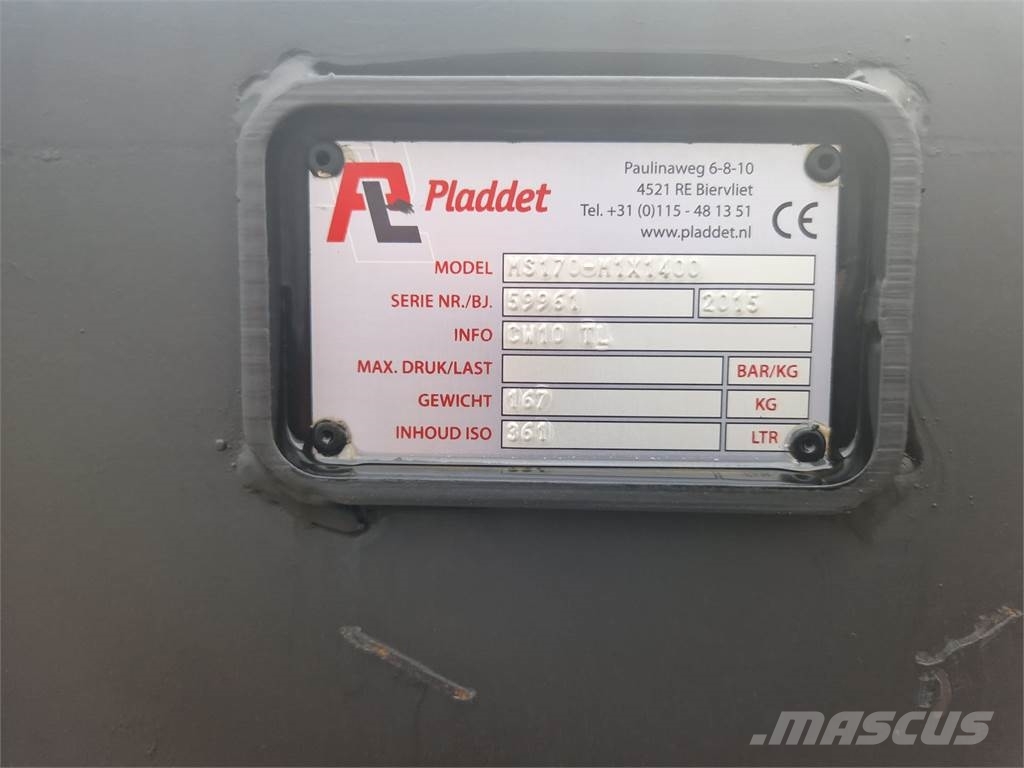 Pladdet MS170 - M1X1400 Opschoonbak (NIEUW) Muut maatalouskoneet