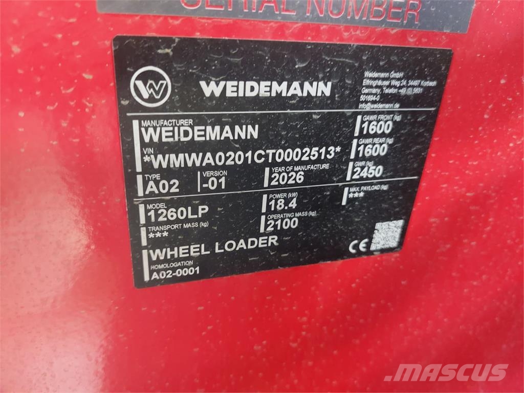 Weidemann 1260 LP NIEUW 农业机械-其他
