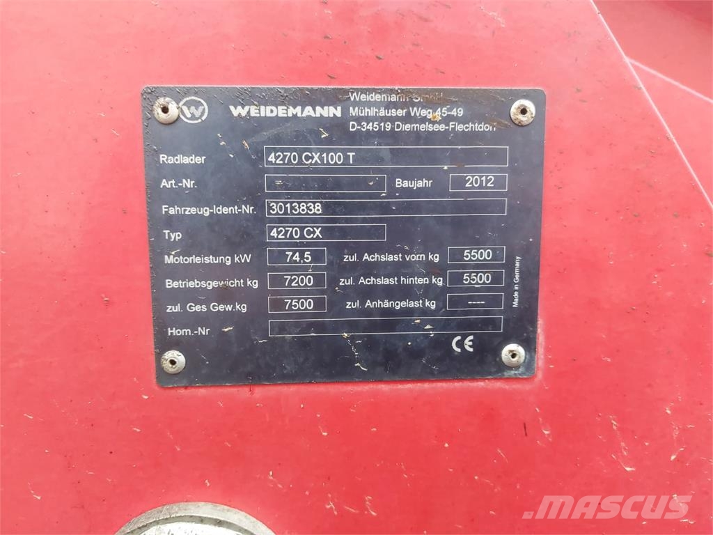 Weidemann 4270 CX100 T Shovel Άλλα γεωργικά μηχανήματα