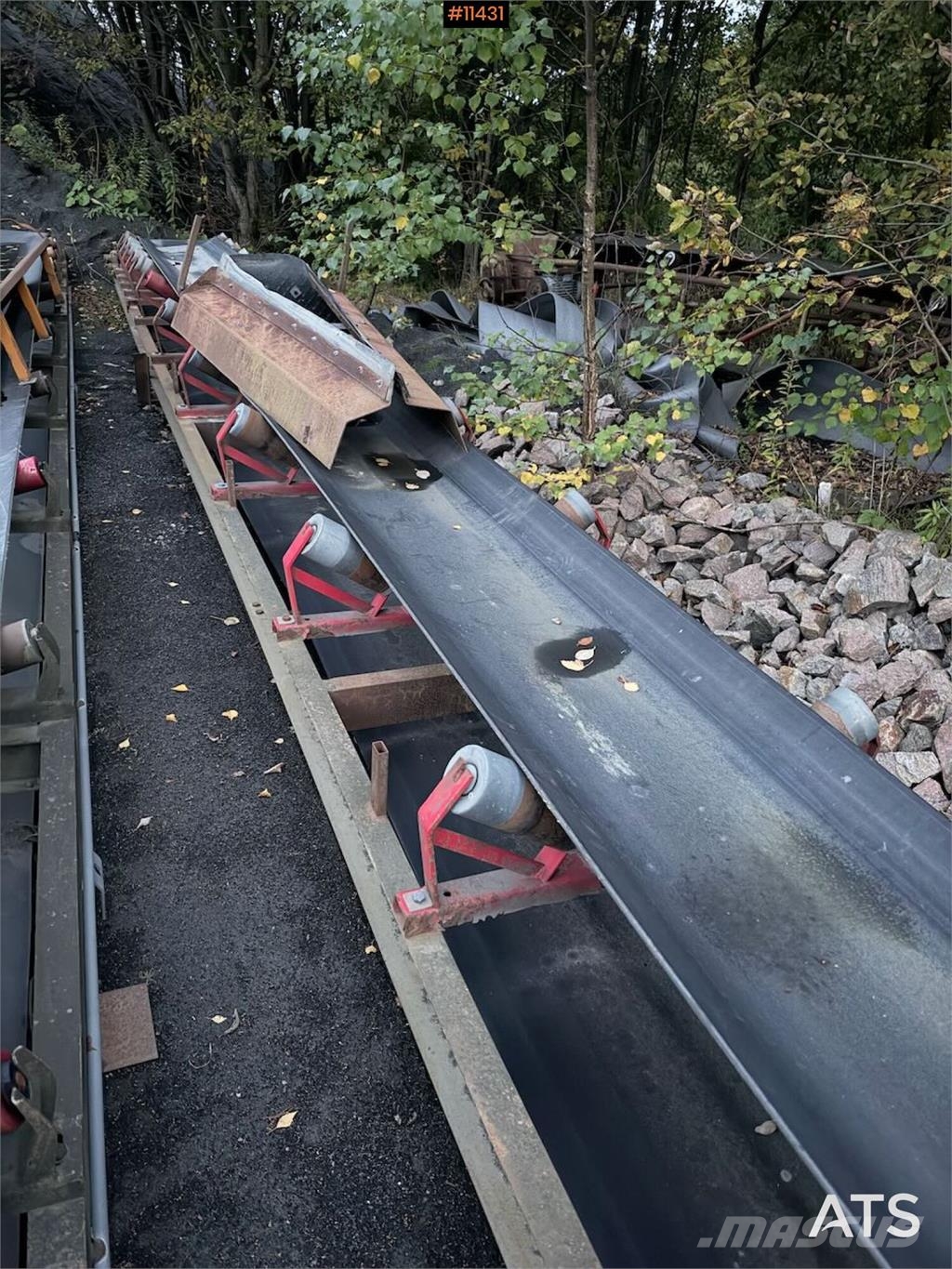  2x Transportbånd 11 og 12 meter Andre komponenter