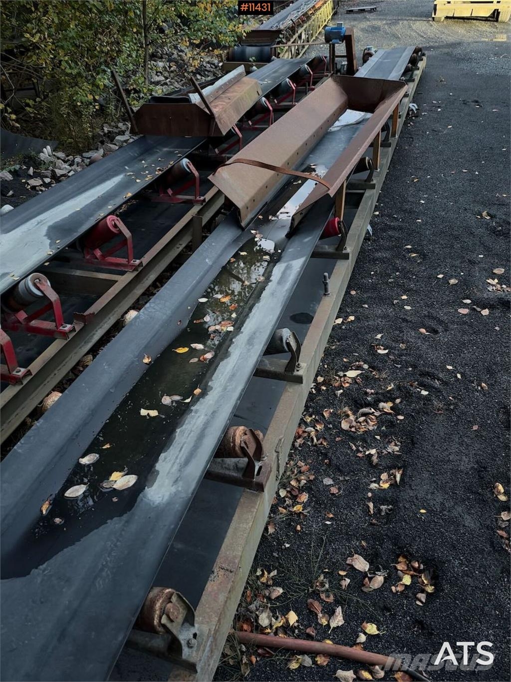  2x Transportbånd 11 og 12 meter Andre komponenter