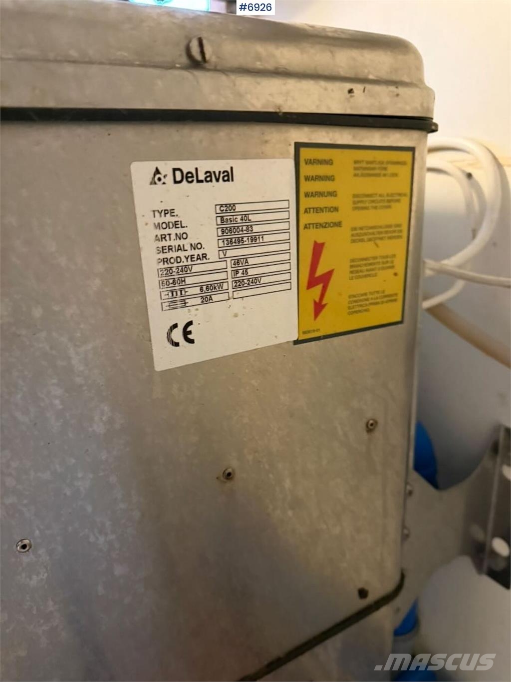 Delaval C200 Outros acessórios de tractores