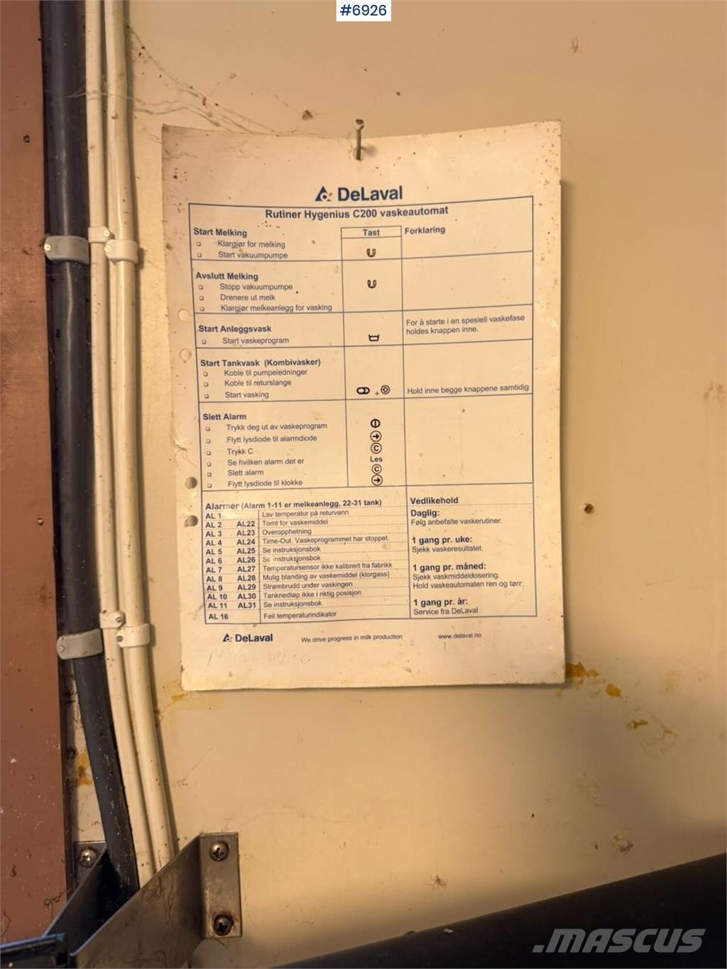 Delaval C200 Outros acessórios de tractores