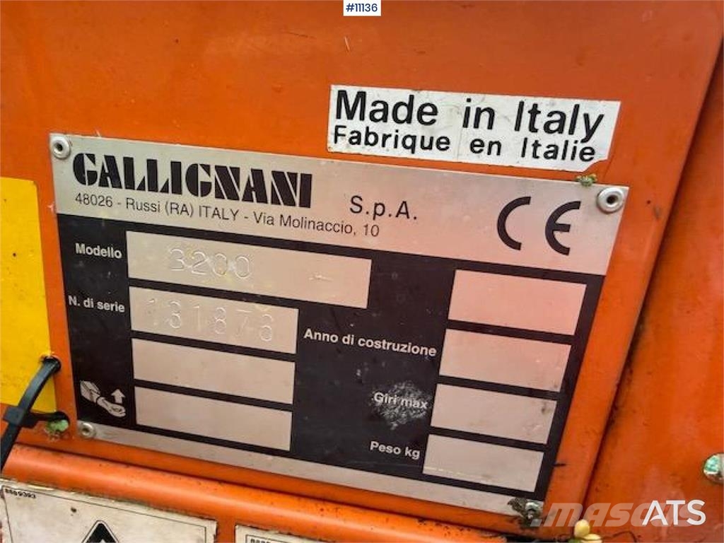Gallignani 3200 Supercut Andre gressmaskiner