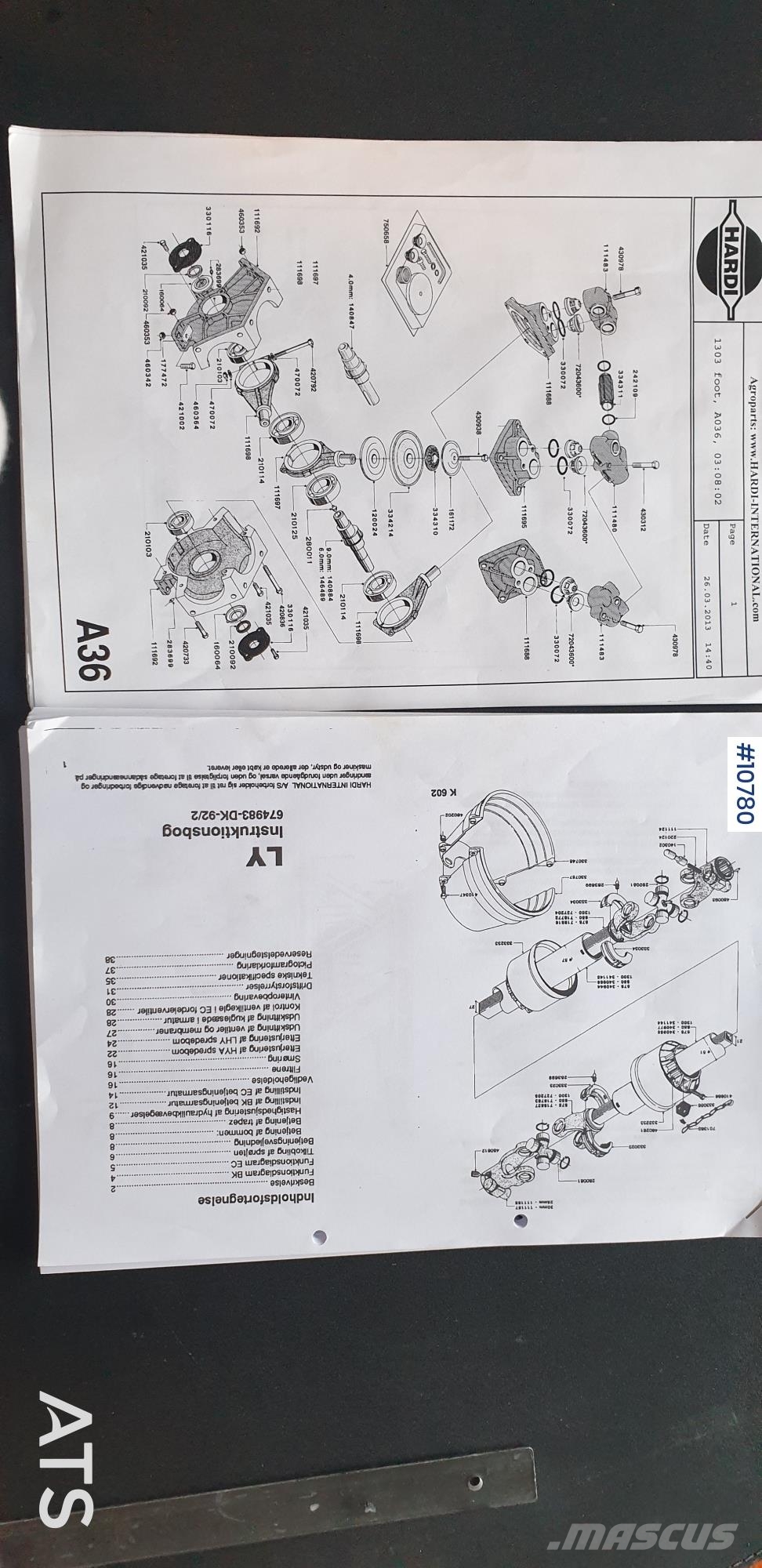 Hardi NK 600 Piekabināmie smidzinātāji(miglotāji)