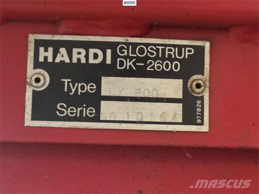 Hardi NK 800 Hinattavat ruiskut