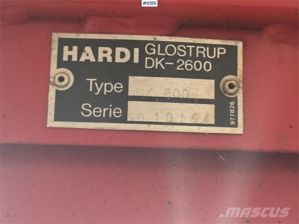 Hardi NK 800 Hinattavat ruiskut