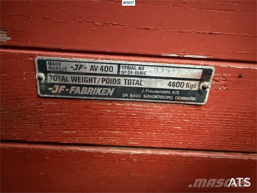 JF AV 400 Sējmašīnas