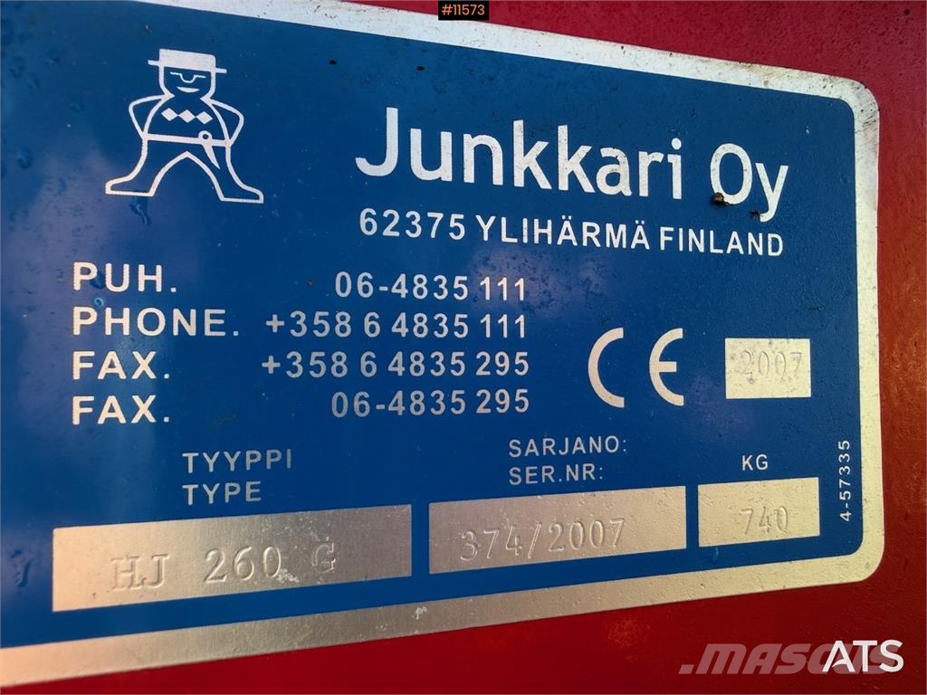 Junkkari HJ 260 G Flishugger Overige componenten