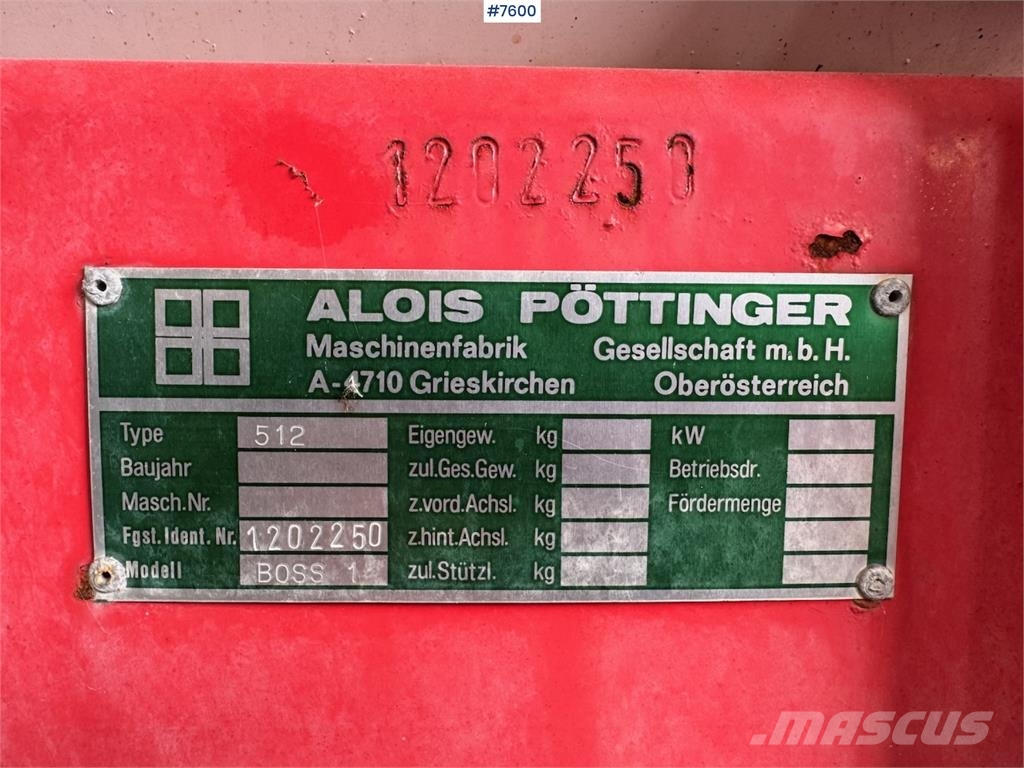 Pöttinger Boss 1 Alte echipamente pentru recoltat