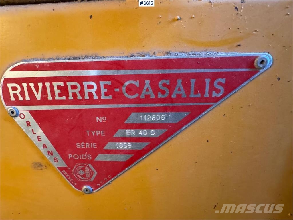 Rivierre-Casalis ER 40C Muut sadonkorjuukoneet