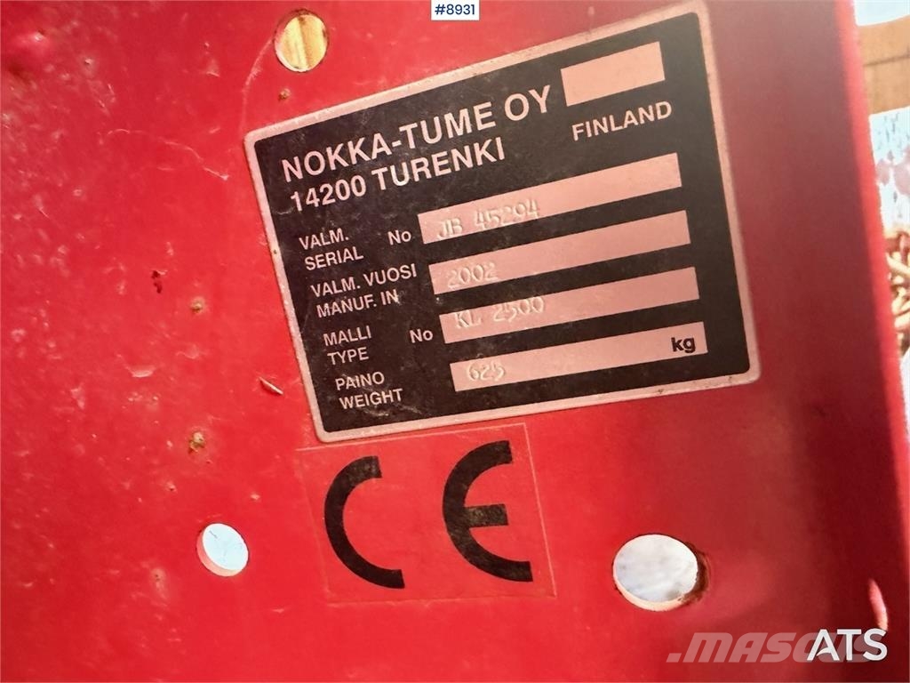 Tume KL 2500 Såmaskiner