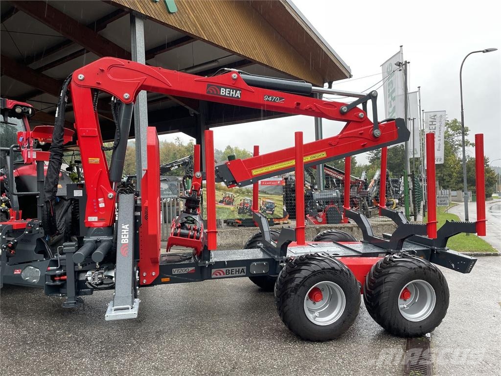 Beha V1200+9470 Remorque forestière avec grue