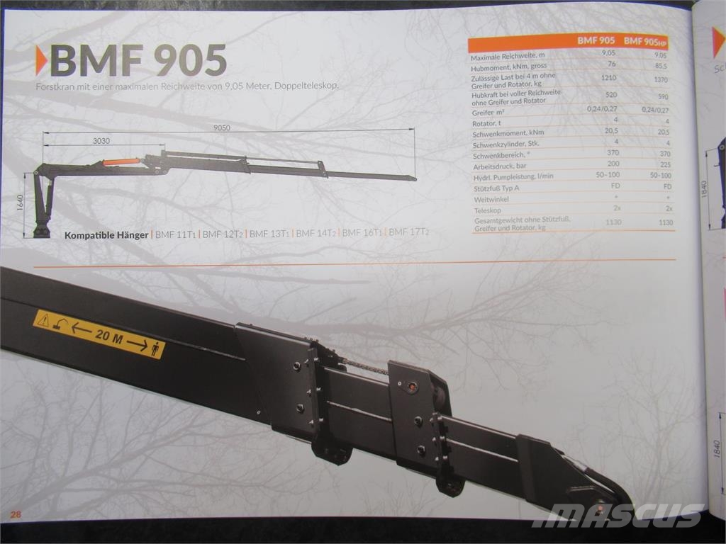 BMF 905 Juontokourat ja kuormaimet