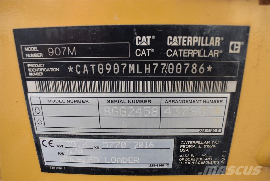 CAT 907M mit Straßenzulassung Ładowarki kołowe