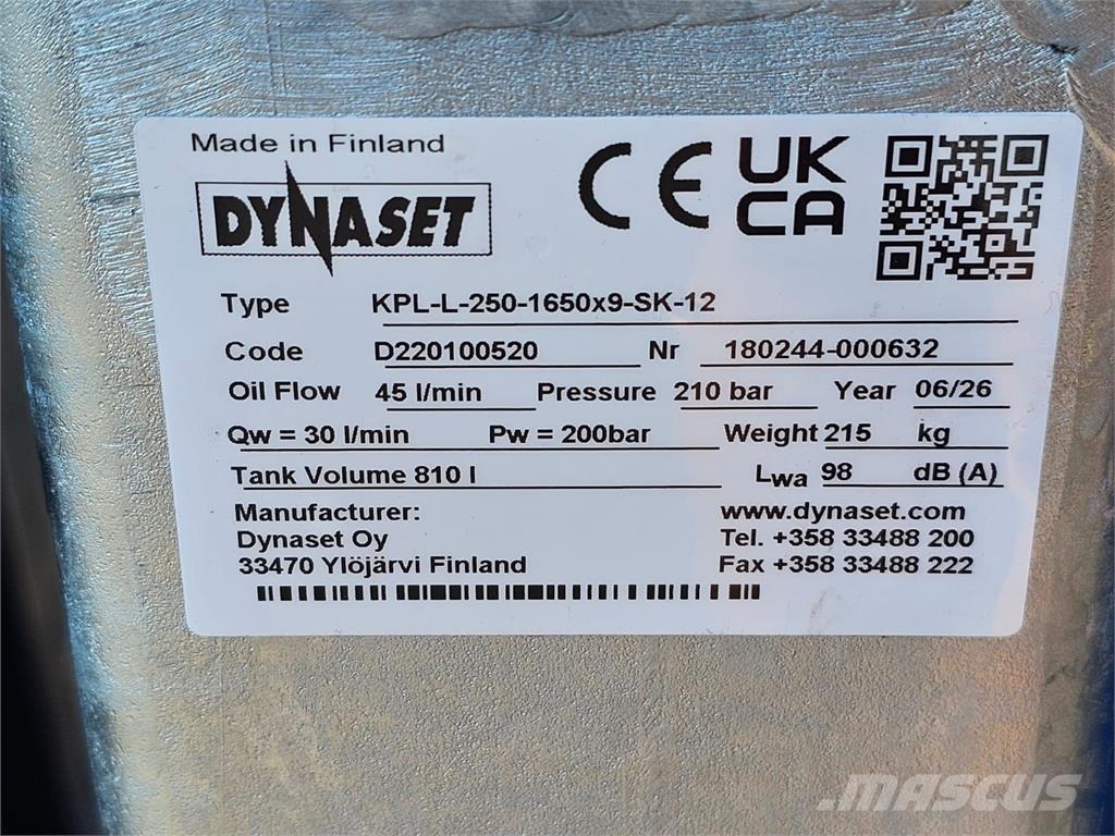 Dynaset KPL-L Hochdruckreiniger für Hoflader Weidemann ماكينات زراعية - غير ذلك