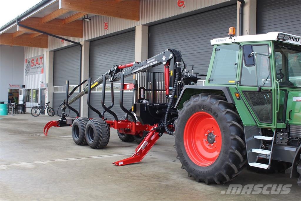 Farmi Rückewagen 12 to.-7,20 m Kran Miškovežių priekabos