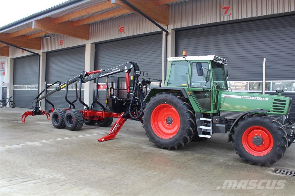 Farmi Rückewagen 12 to.-7,20 m Kran Miškovežių priekabos