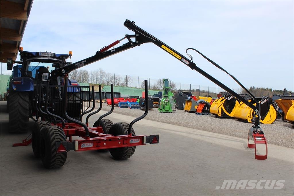 Farmi Rückewagen 9,0to-6,30m Kran-NEU Miškovežių priekabos