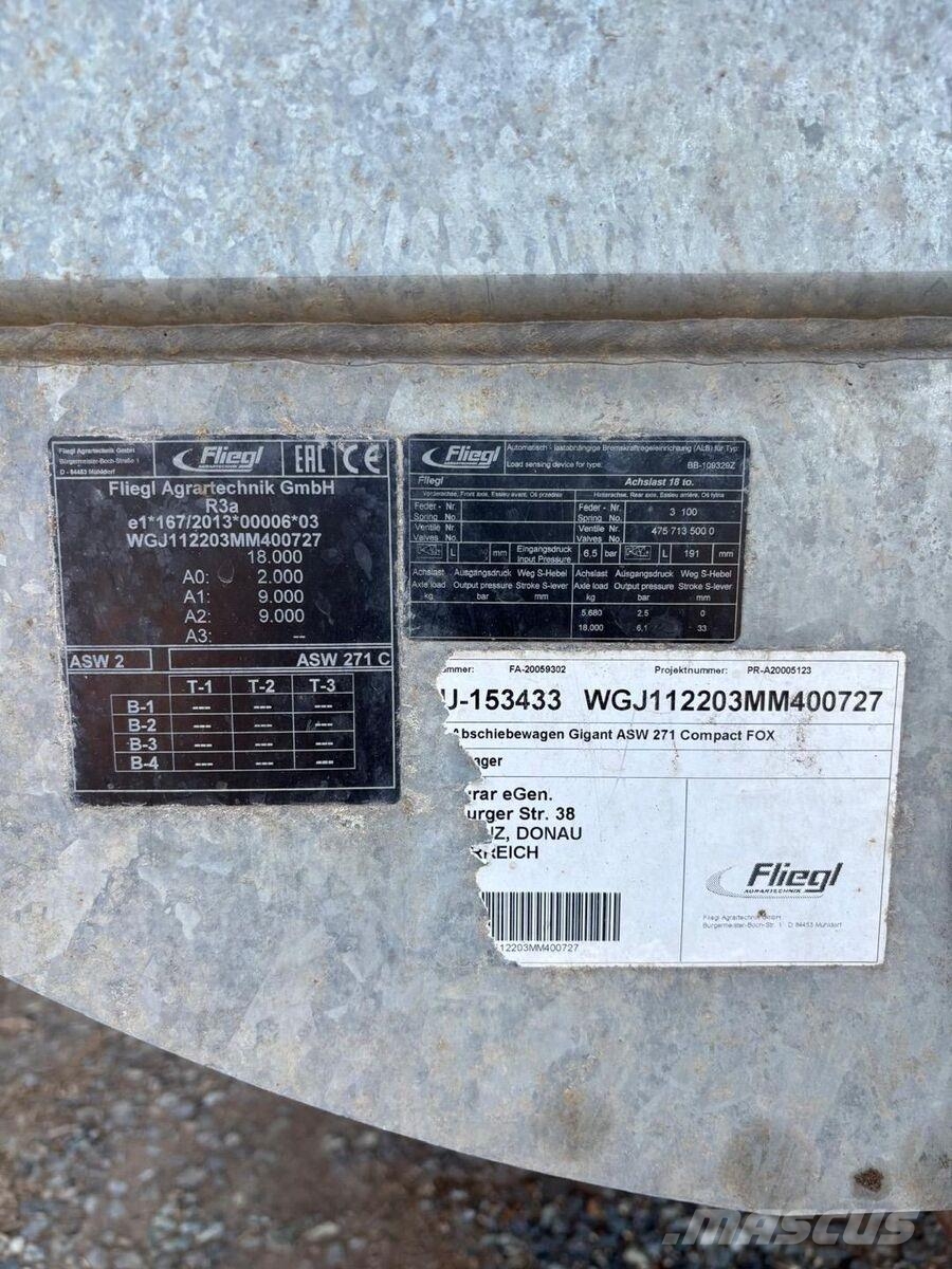 Fliegl ASW 271 C مقطورات أخرى