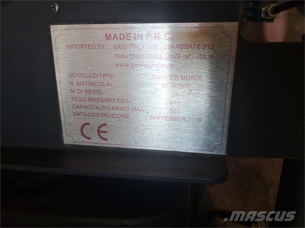 Geo Dumper MD 500 Ostale poljoprivredne mašine