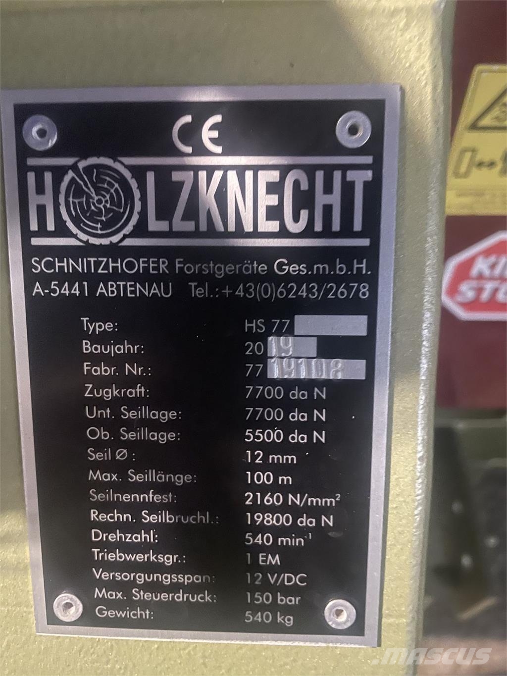 Holzknecht H77 Winches