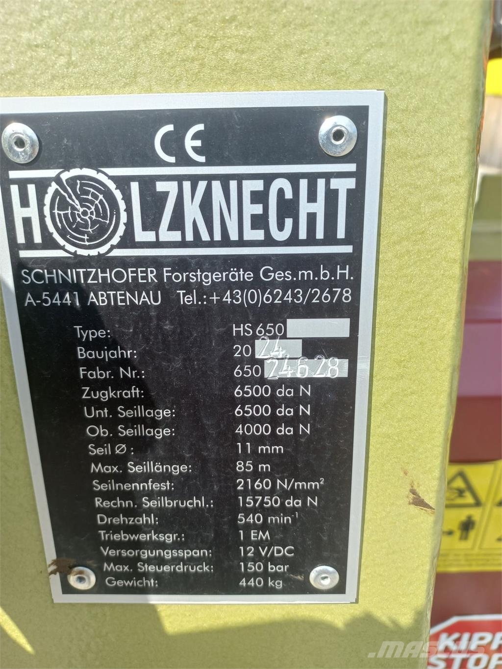 Holzknecht HS 650 Winches