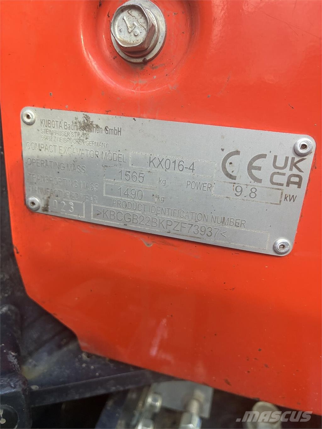 Kubota Bagger KX016-4 Canopy Roomikekskavaatorid