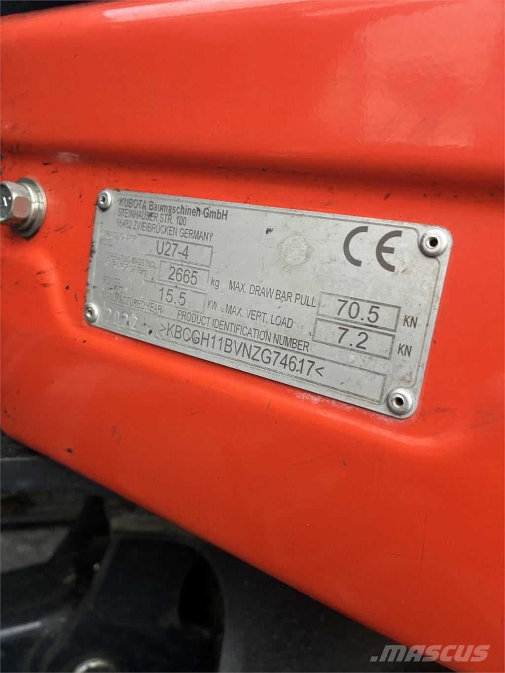 Kubota Bagger U27-4 Miniekskavaatorid < 7 t