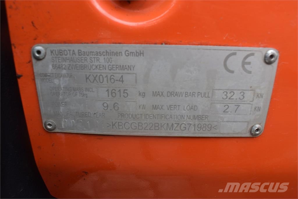 Kubota KX016-4 Mini bageri < 7t