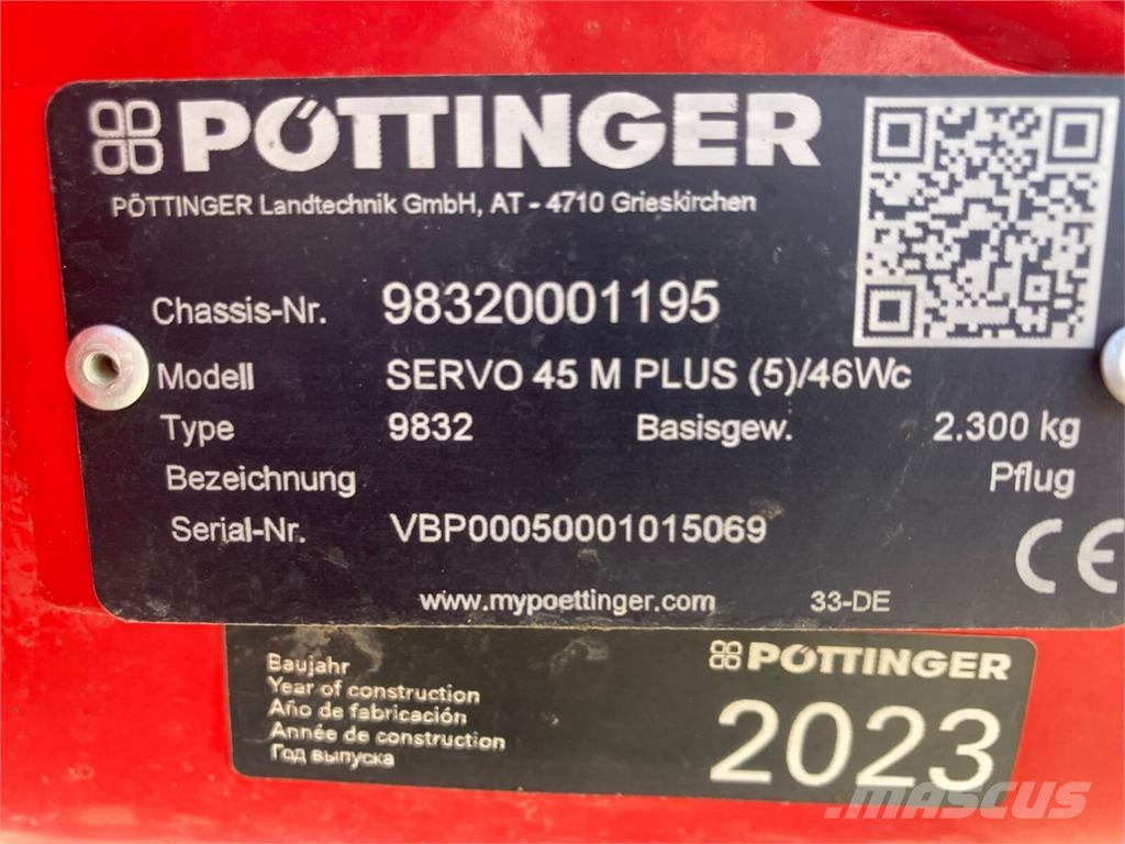 Pöttinger Servo 45 M Plus 3/3 Finanzierung Обычные плуги