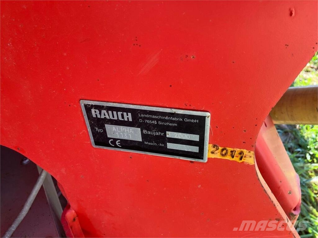 Rauch Alpha 1101 Other fertilizing machines and accessories