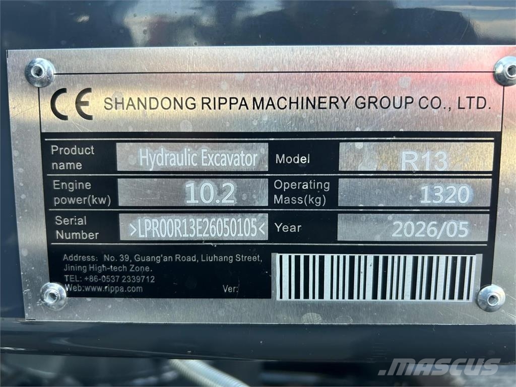 Rippa R 13 PRO Minibagger < 7t