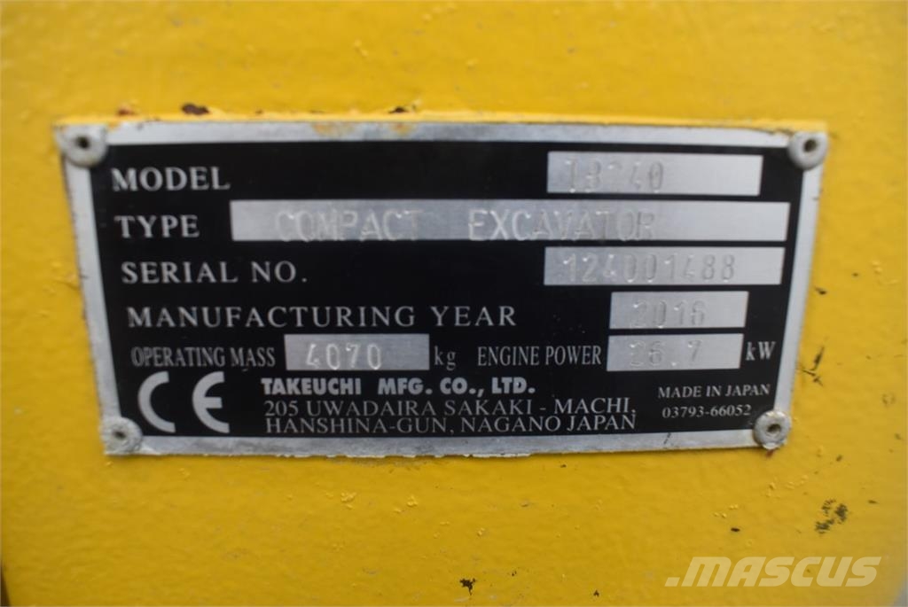 Takeuchi TB240 mit Powertilt Εκσκαφάκι (διαβολάκι) < 7t