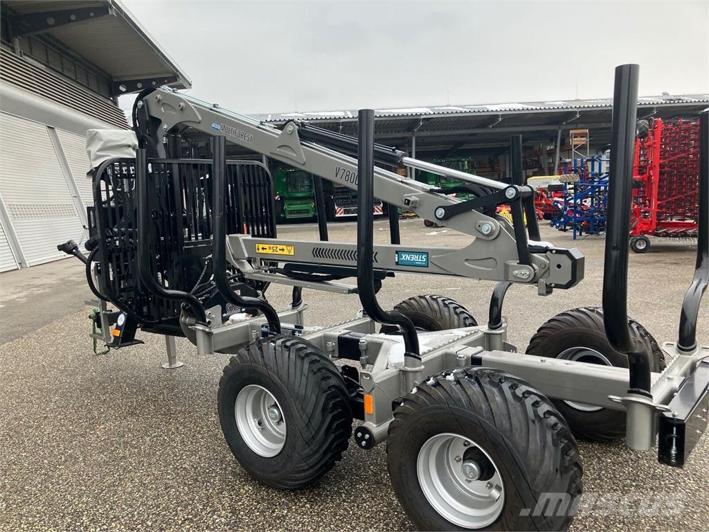 Trejon MF 1050 Forstanhänger mit 7800mm Kran Bosbouwaanhangers
