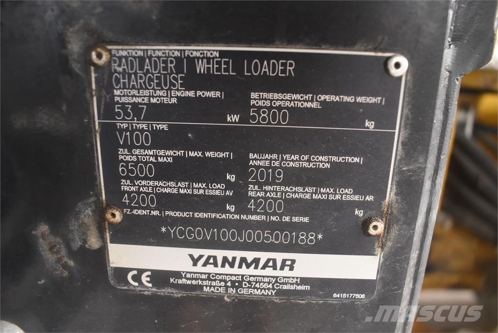 Yanmar V100 mit Straßenzulassung Kolové nakladače