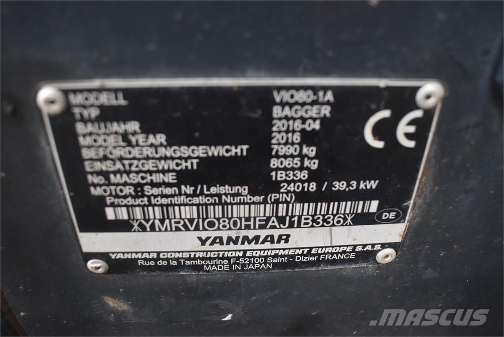 Yanmar VIO80-1A Minibagger < 7t