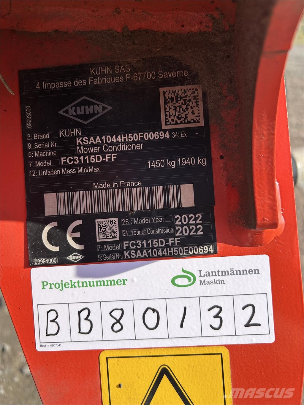 Kuhn FC 3115D Косилки