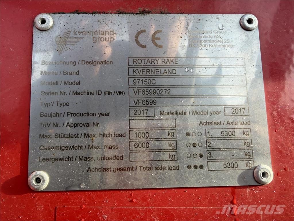 Kverneland 97150C Overige hooi- en voedergewasmachines
