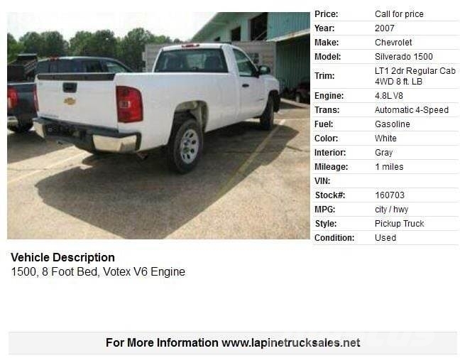 Chevrolet Silverado 1500 Andere Transporter