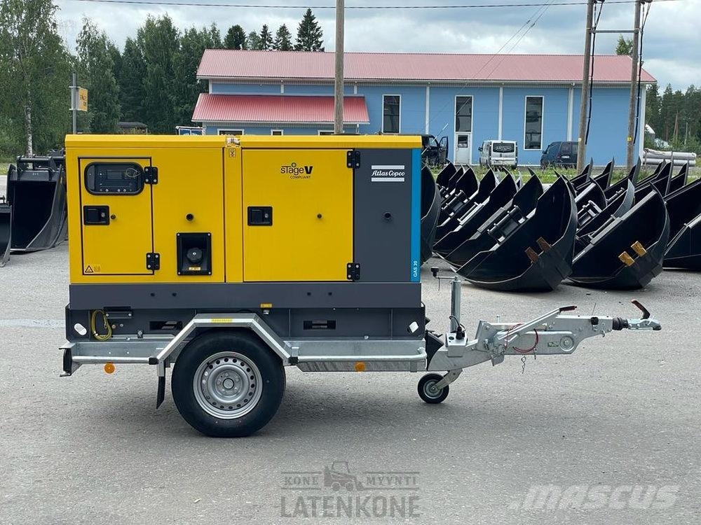 Atlas Copco QAS 30 50 Hz Generaattori StageV vetovarustuksella Agregaty prądotwórcze Diesla