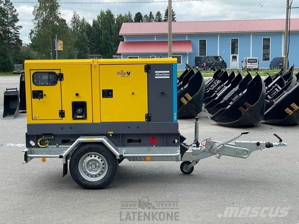 Atlas Copco QAS 45 50 Hz Generaattori StageV vetovarustuksella Agregaty prądotwórcze Diesla